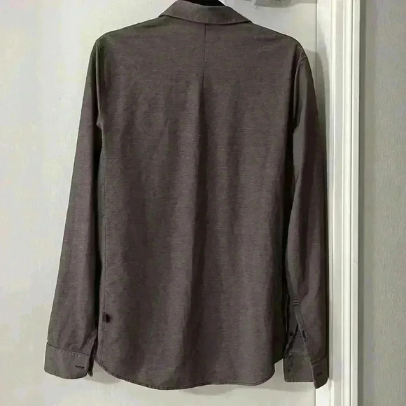 Lululemon Commission Long-Sleeve Shirt ESPR/WHT Espresso Men's Small - Picture 7 of 12